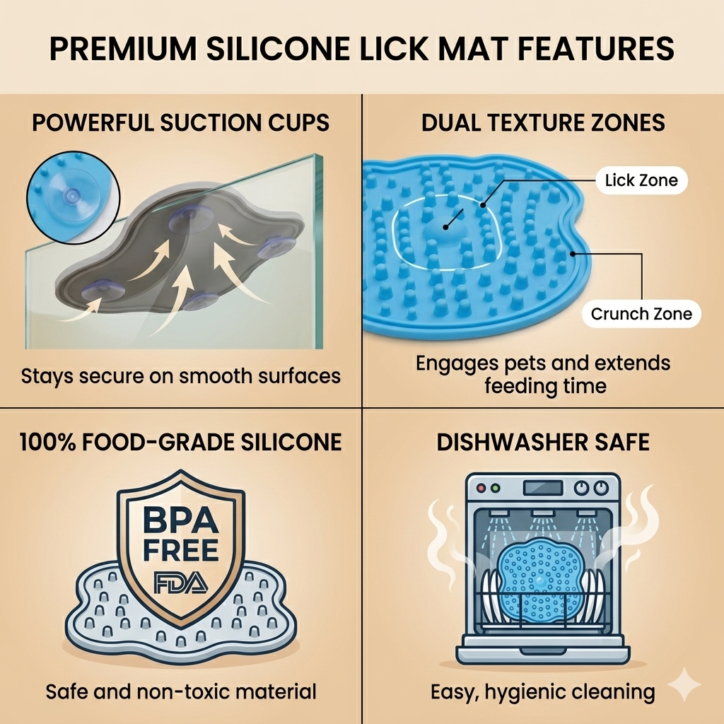 Slow Feeder Lick Mat for Dogs & Cats – Anxiety Relief & Healthy Digestion - Image 5