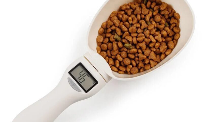 Pet Food Scale LCD Electronic Precision Weighing Tool Dog Cat Feeding Food Measuring Spoon Digital Display Kitchen Scale